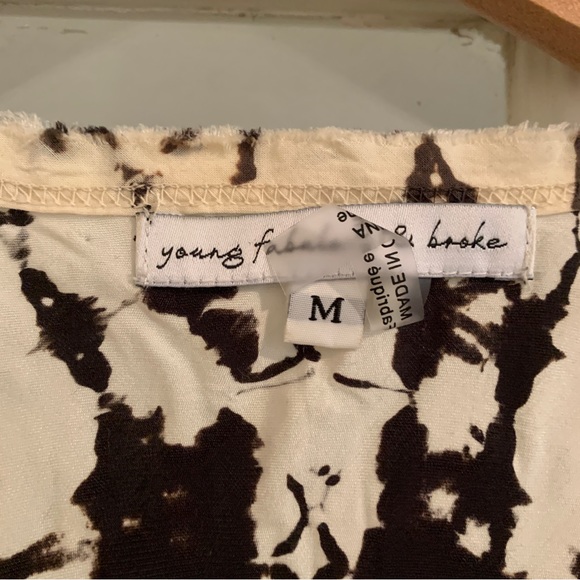 Satin tie dye young fabulous and broke tank top- like new - medium - Picture 5 of 6